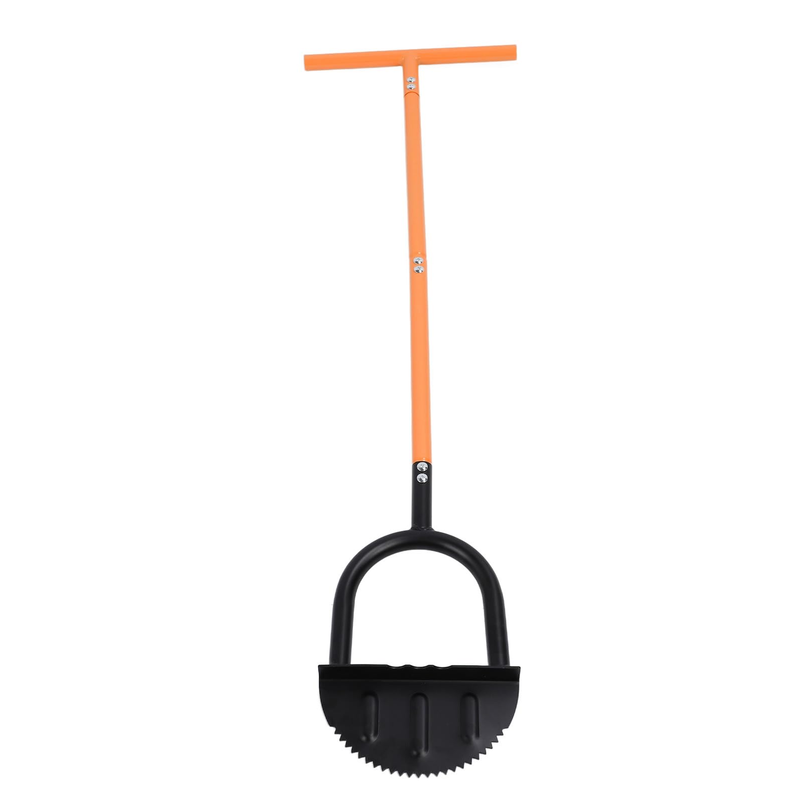 JAOCDOEN Manual Grass Edger Manual Lawn Edger Half Moon Saw Tooth Carbon Steel Long Handle Handled Step Edger