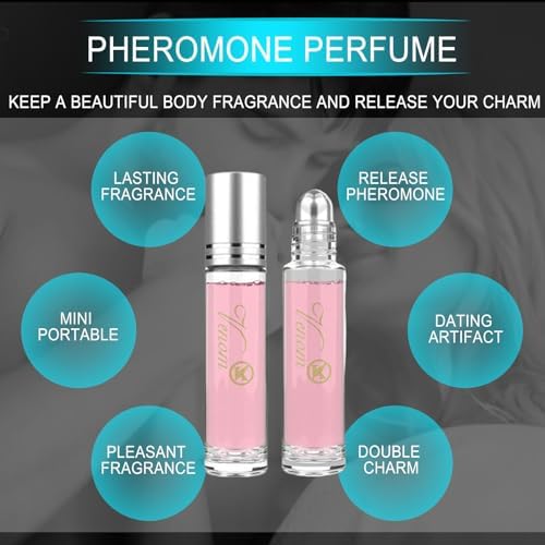 Gemse Pheromones Perfume for Women, Long-Lasting Portable Roll On Perfume Fragrances (5 Pcs)