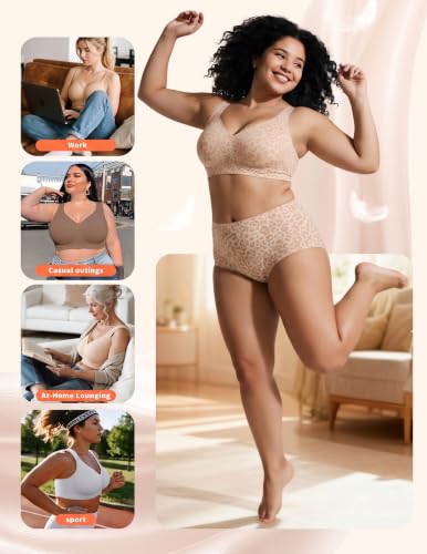 Image of PoseFree Jelly Bras for Women, Wireless No Underwire, Full Coverage Support