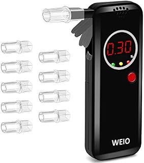 Breathalyzer, WEIO Professional Alcohol Tester, Portable and Easy for Personal Use Alcohol Breathalysers