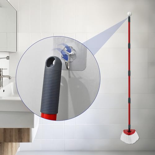 Spin Ersatzgriff Mop kompatibel mit Vileda Turbo Spin Mop EasyWring Adjustable 4 Section Rod Abnehmbar