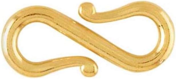 5pcs Adabele Real Gold Plated Sterling Silver S Hooks Clasp 12mm