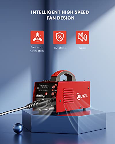 Silvel Mig Welder 110V, 3 In 1 140A Mig/Arc/Lift Tig Welding Machine, Flux Core Welder With Igbt Inverter, Portable Gas/Gasless Welder Machine For Home Welder #TOP4