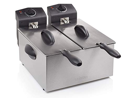 Miniatura 4 de Tristar Freidora Doble De Acero Inoxidable - 6 Litros, 2 X 1800 Vatios, Con Función De Zona Fría Y Nivel De Calentamiento Ajustable, Fr-6937