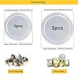 6 Stück Deckel für Dosen, Dosendeckel 400g 800g, Deckel für Katzen & Hundefutter Dosen, Waschbar Kunststoff Dosenverschluss Aufbewahrung Lebensmittel Tierfutter Katzenfutter Hundefutt(3x75mm+3x100mm)