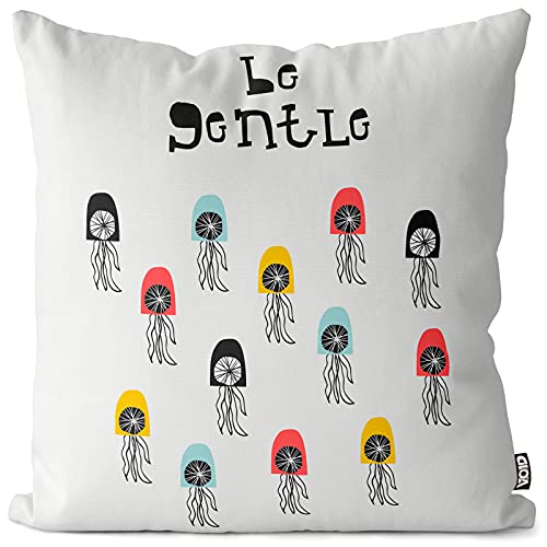 Image of VOID Jellyfish Sea Creatures Sea Cushion Cover Polyester Waterproof Outdoor Indoor Cushion Size: 50 x 50 cm