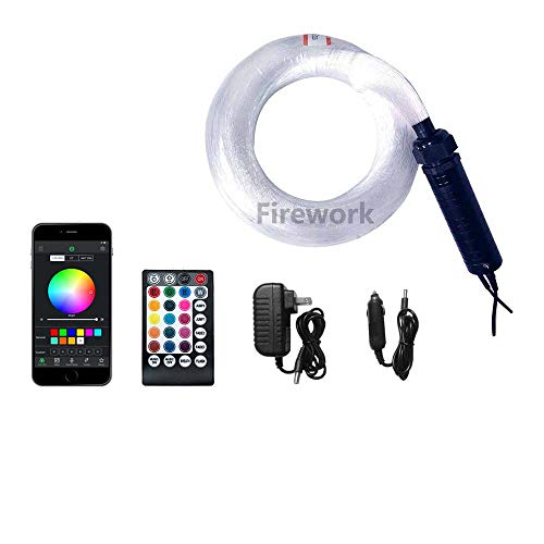 Free Shipping 🛒 Car Use Bluetooth LED Fiber Optic Light Star Ceiling Kit, 160pcs 0.03in 6.5ft