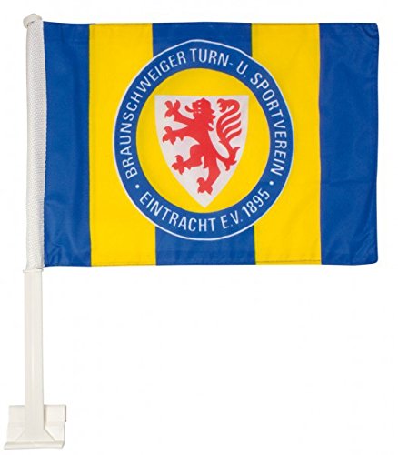 Preisvergleich Produktbild AUTOFAHNE FAHNE FLAGGE EINTRACHT BRAUNSCHWEIG Streifen