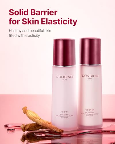 Donginbi Red Ginseng Activating Concentrated Emulsion - Vegan Firming & Skin Barrier Repair Moisturizer for Face, Korean Ginseng Skin Care , 2.36 floz