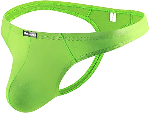 Hanhepee Men's Breathable Low Rise Hipster Panties Sexy Everyday Basic Modal Sexy Thong Underwear No Show T-Back (Medium, 6 Multi-Clolors) #TOP2