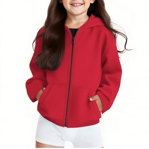 DDAPJ pyju Unisex Boys Girls Hoodie Sweatshirt Full Zip Up Fleece Casual Long Sleeve Jacket Kids Fall Coats with Pockets2