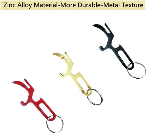 Miniatura 4 de BeerCrazy Beer Shotgun herramienta abridor de botellas llavero de metal paquete de regalo (3 piezas negro-dorado rojo) para fiestas, regalos,