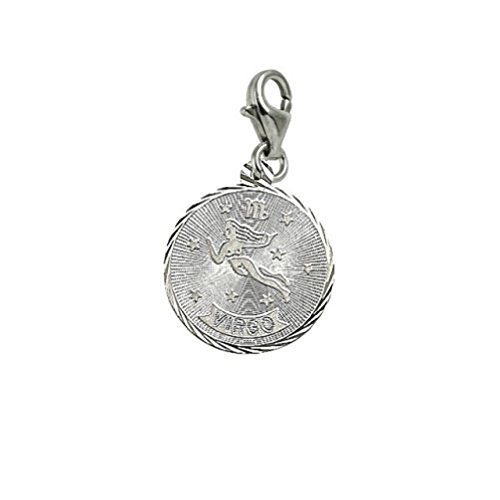 Virgo Charm with Lobster Claw Clasp, Charms for Bracelets and Necklaces