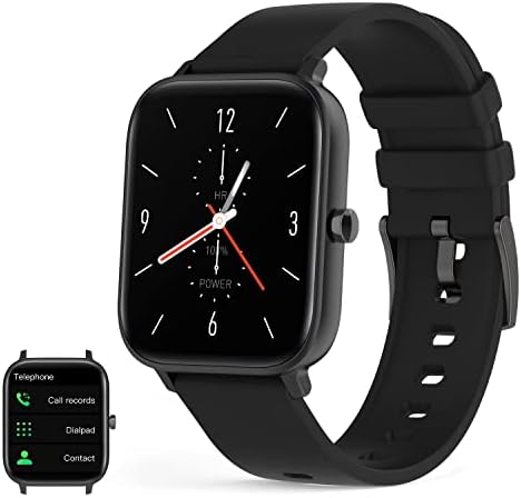 MISIRUN Smart Watch for Men, 1.7'' HD Screen Smart Watches with Bluetooth for Calling, Sleep and Heart Rate Monitor, Music Playing, Multi-Sport Mode Compatible with iPhone and Android Phones
