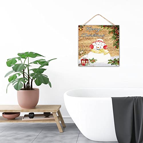 Panneau de Noël en bois cadeau idéal pour décoration maison et étagère - 8