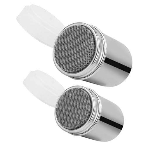 HOLIDYOYO Powder Sifter Shaker Set Stainless Steel Icing Sugar Shaker Lid Sieve Baking Tools for Home