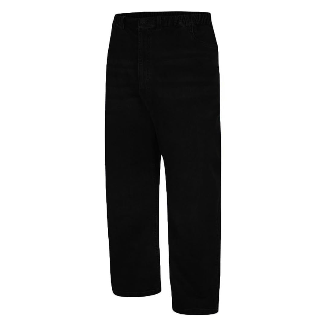 Espionage Stretch Denim Jean Style Trouser for Men in Black, 7XL-33L