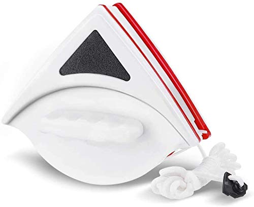 Charminer Limpiador de ventanas magnetico, Cepillo de limpieza doble cara con Cuerda Anti-caída, Limpiaparabrisas Adecuado para Ventanas Vidrio del hogar Herramientas para 15-24mm