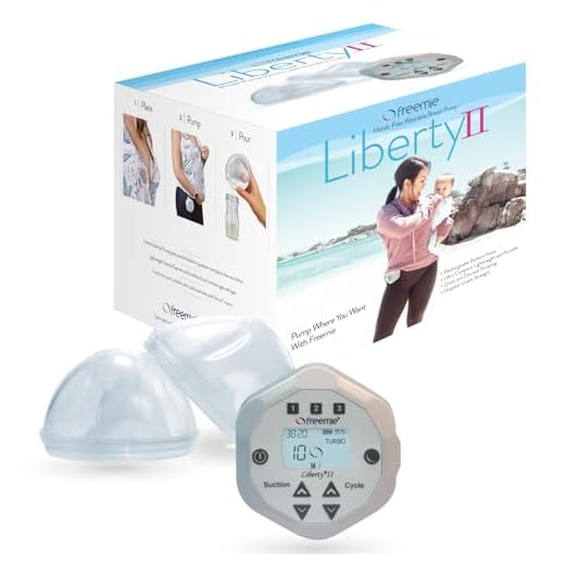 Freemie Liberty II Deluxe Hands-Free Wearable Breast Pump System for Discreet Pumping | Quiet Rechargeable Mobile Breast Pump | Ultra-Lightweight in-Bra Cups, 25mm & 28mm Breast Flanges Included
