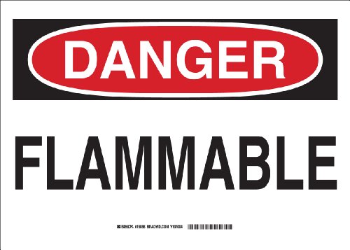 Panneau de danger Flammable Brady résistant pour sécuriser vos locaux