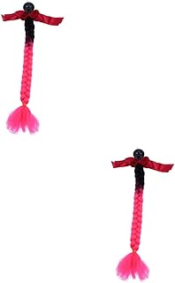 FOMIYES 2 Pçs Capacete Trança Suja Peruca Peruca Capacete De Ciclismo Peruca Caudas De Cabelo Da Motocicleta Legal Capacetes Da Motocicleta Decoração Capacete De Cristal Tranças Capacete