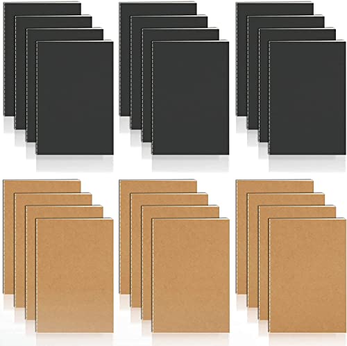 24 unidades mini blocs de notas, diarios, cuaderno pequeño, cuaderno de bolsillo, cuaderno de notas, cuaderno de notas rayado, 8,9 x 12,7 cm, juego de libros para niños, estudiantes, viajeros