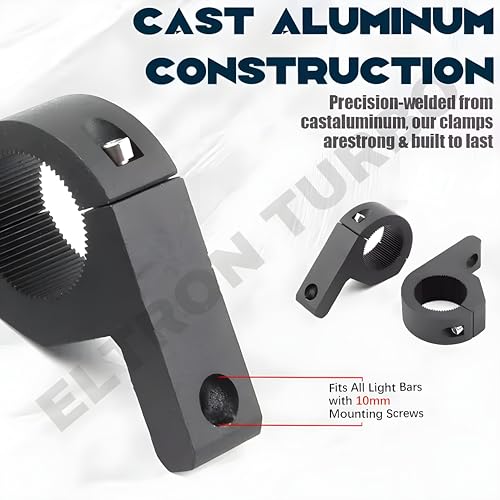 Image of ELTRON TURBO Heavy Duty Fog Lamp Clamp Aluminum Metal Waterproof Clamp Adjustable For Bikes And Cars Fog Light Compatible Sp 125 (Pack Of 2)