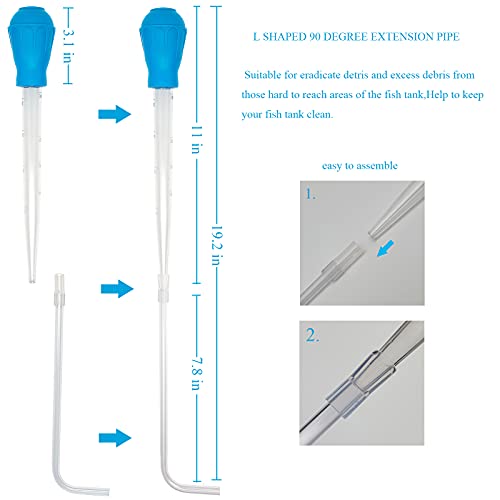 Aquarium Korallen Futterautomat Fisch Futterautomat Abfall Reinigung Werkzeug Manueller Reiniger Wasser 25 ZOLL - Bild 10 von 13