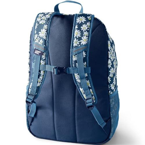 Lands' End Kids' ClassMate Backpack Evening Blue Daisies Large2