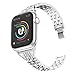CTYBB Compatible with Apple Watch Band 38mm 40mm 41mm 42mm 44mm 45mm for Women, Rhinestone Metal Jewelry Wristband Strap Replacement for iWatch Bracelet SE Series 7/6/5/4/3/2/1