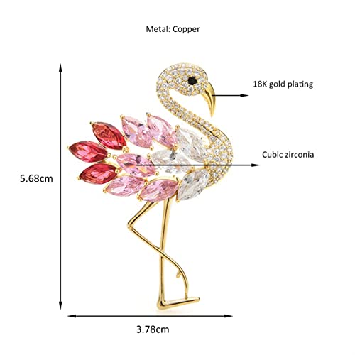 Broche exquise en forme de flamant, le cadeau idéal pour elle