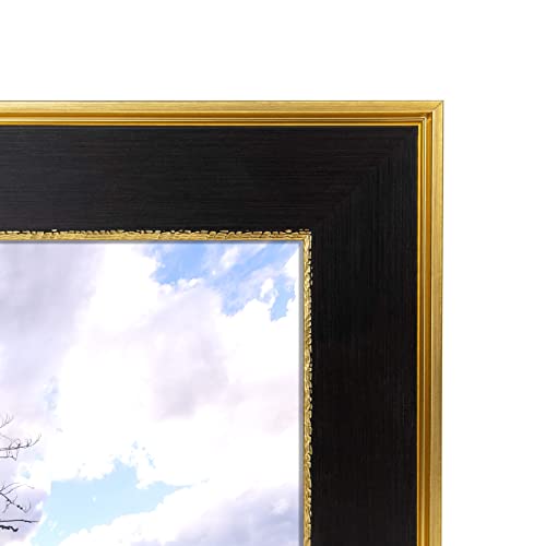 Space Art Deco, 16X20 Picture Frame Without Mat For 16X20 Poster/Photo Frame Shatter-Resistant Glass Wall Mounting Display(Black And Classic Gold Design) #TOP4