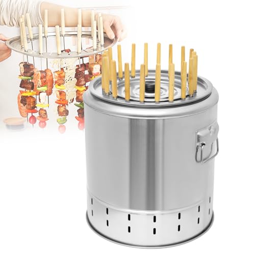 Tragbarer rauchfreier Grill, Edelstahl...