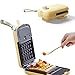 Przenośna Gofrownica 2-w-1 Opiekacz do Kanapek Panini Press Mała Gofrownica ze Zdejmowanymi płytkami, Lampkami Kontrolnymi, Ustawieniami Czasu, Ochroną Przed Przegrzaniem