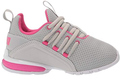 Image of PUMA unisex-child Axelion Sneaker, Gray Violet-Glowing Pink, 3 Little Kid