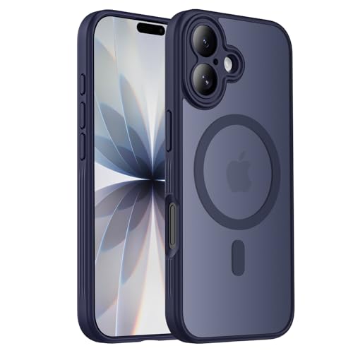 Symcele Designed for iPhone 17 Case, Compatible with MagSafe, [Cameratection] [15FT Military Droptection] Shockproof Translucent Matte Anti-Slip Phone Case, 6.3', Deep Blue
