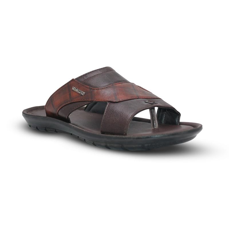 WalkLine Daily Used Flip-Flops & Slippers | PU Slipper | Chappals for Mens & Boys Brown-TAN (B0CSJQYK4W) Amazon Price History, Amazon Price Tracker