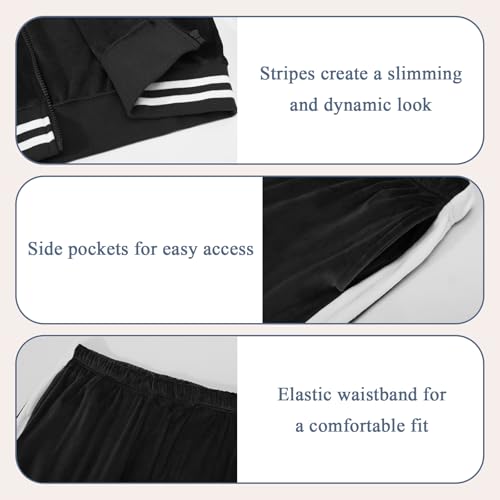 Women's Velour Tracksuit Zip-Up Jacket and Jogger Pants with Pockets Sweatsuit Loungewear Set 2 Piece Loose Fit4