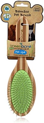Greenbone Pet Spa Metal Pin Brush - All-Natural Bamboo Pet Groomi...