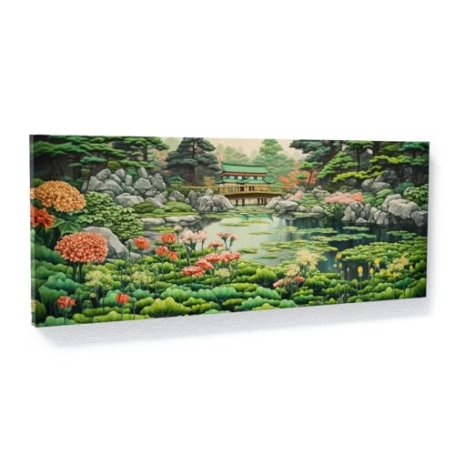 Sense Canvas Japanese Garden Pond 39 Canvas Art - Home