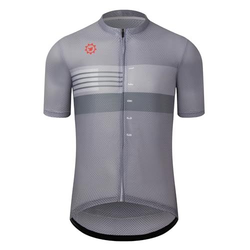 GCRFL Men's Cycling Jersey with 3+1 Zipper Pockets Short Sleeves Biking Bike Jersey Cycling Shirt...