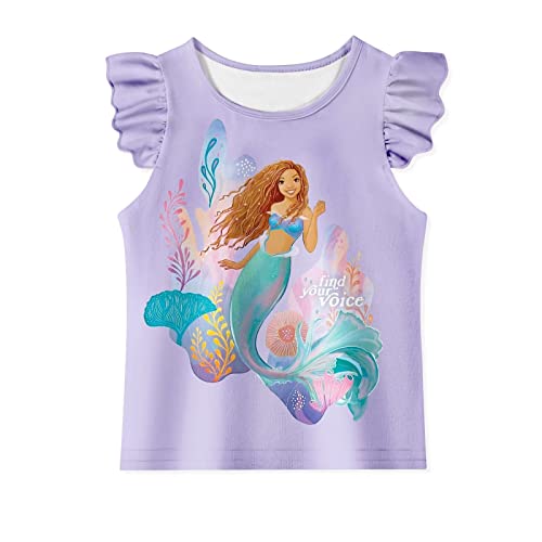Qasalop Mermaid Shirt And Shorts Set For Little Girls 2023 Find Your Voice T-Shirt Suit Kid Animation Cartoon Movie Character #TOP1