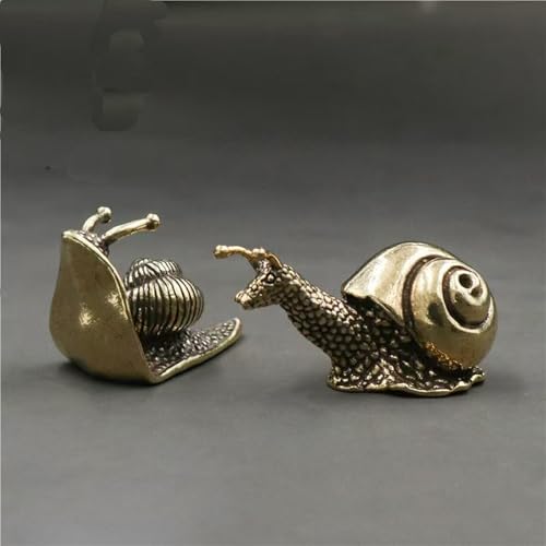2 piezas estatua de caracol mini para jardín y decoración miniatura 5