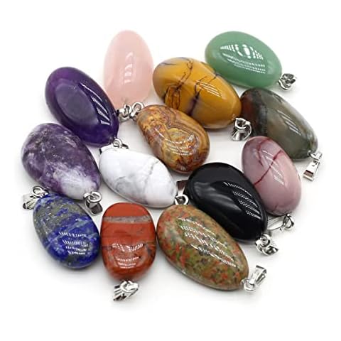 20pcs Natural Crystals Stone Pendant Cover