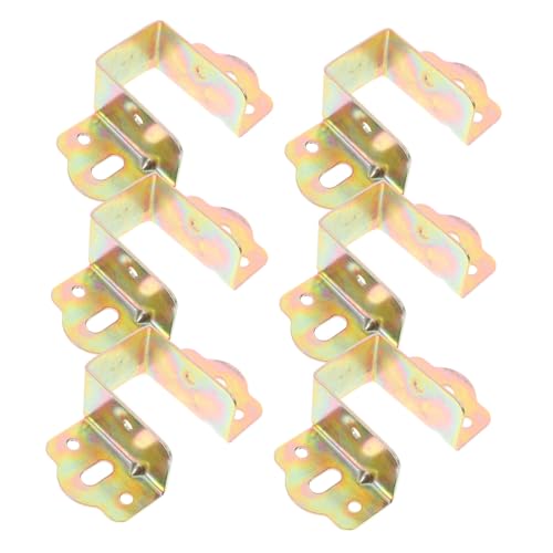 6pcs Heavy Duty Bed Rail Hooks Thickened Hinge Buckle Replacement Brackets for Bed Frame Durable Support for Stability Comfort