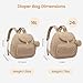 LOVEVOOK Small Diaper Bag Backpack, Waterproof Diaper Bags for Baby Girl Boy with Changing Pad, Stylish Baby Diaper Bag, Travel Diaper Bag for Mom Dad with Stroller Buckles,14 Inch