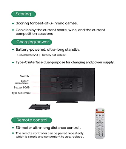 Marcador Electrónico Digital para Tenis y Baloncesto miniatura 6