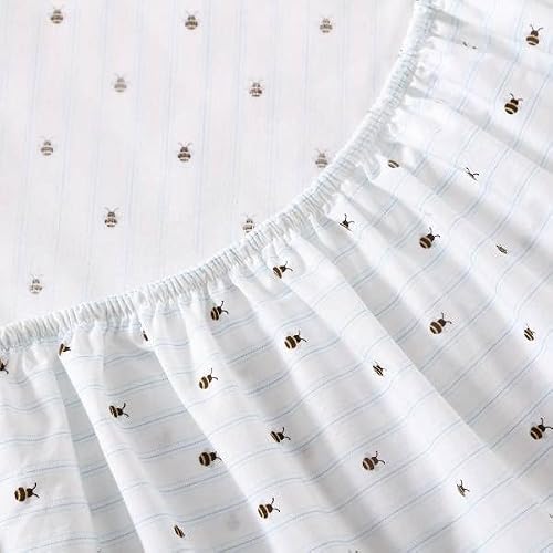 Poppy & Fritz - Full Sheets, Cotton Percale Bedding Set, Crisp & Cool, Lightweight Home Decor (Bumble Bees, Full) #TOP5