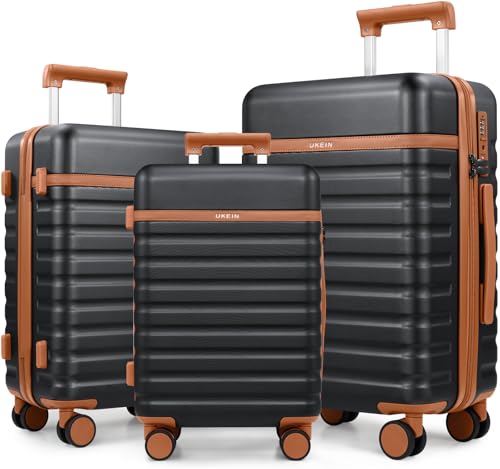 Luggage Sets 3 Piece, PC Hardside Carry on Suitcase with Spinner Wheel TSA Lock, Suitcase Set for Women Men