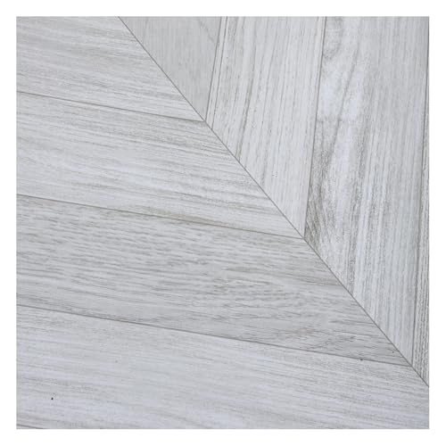 INMOZATA Herringbone Vinyl Flooring Roll Wood Effect Lino Flooring Roll Waterproof Self Adhesive Vinyl Flooring for Bathroom Kitchen 60X300cm 1 roll (1.8m²，Grey Herringbone)